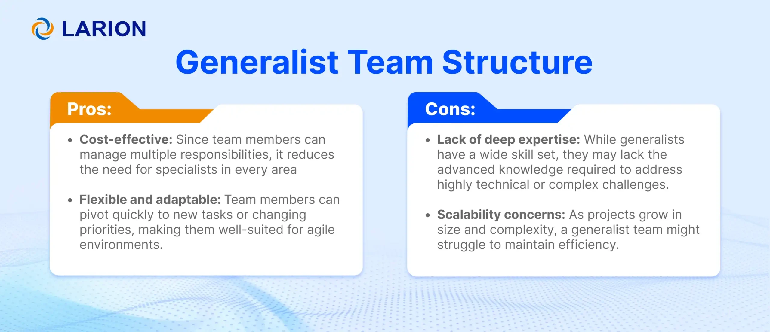 Generalist team structure